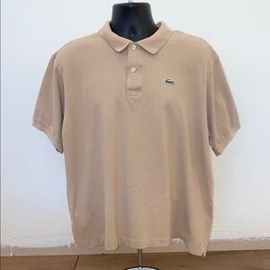 Lacoste Men's Tan Polo Shirt Size 8/XXL